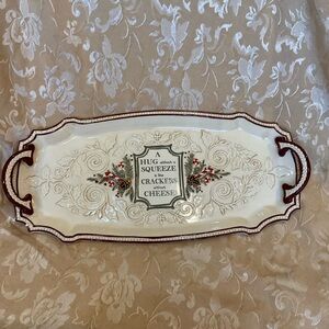 Decorative Cheese Serving Tray with Handles